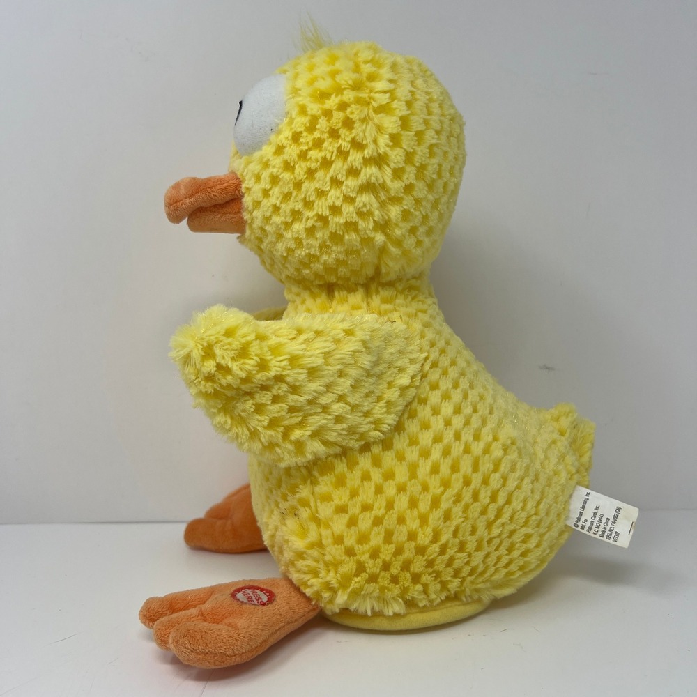 Hallmark Musical Duck Plush Yellow Waffle Texture Sound Button Easter Duckling - Picture 5 of 14